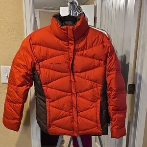 Columbia Red and Brown Puffer Jacket